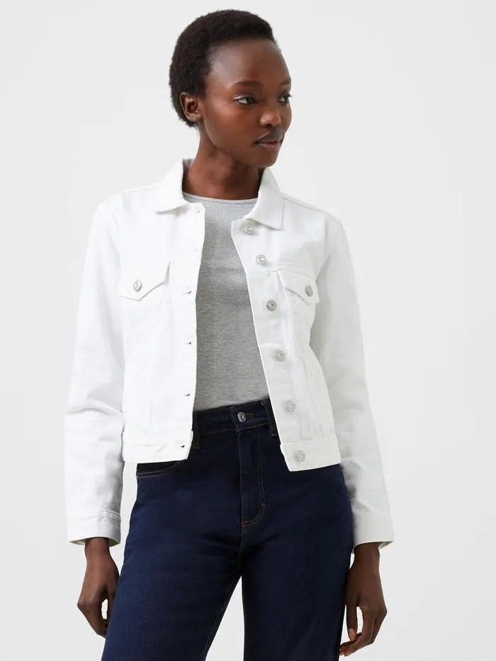 French Connection Coats and Jackets Woman Denim Jacket White