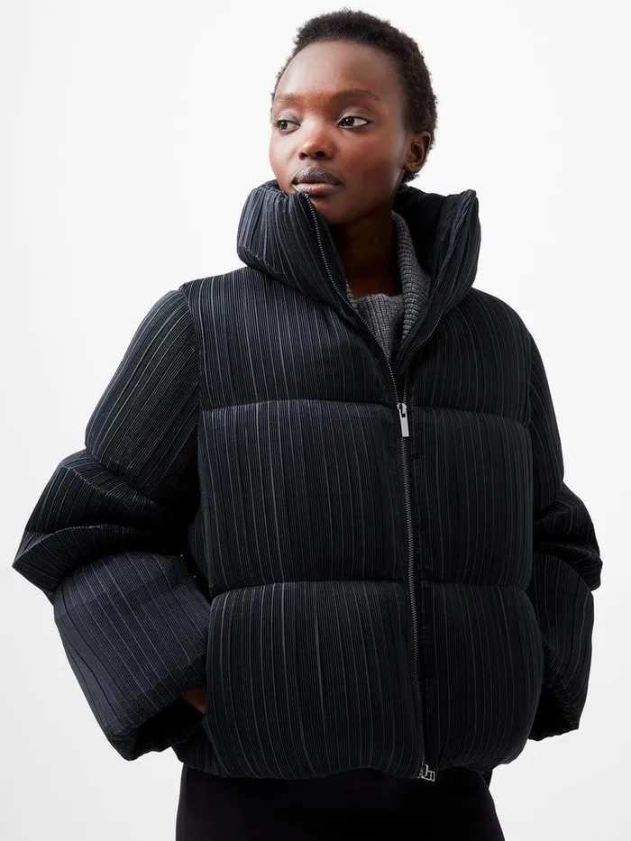 French Connection Coats and Jackets Woman Dinara Crinkle Puffer Jacket Blackout
