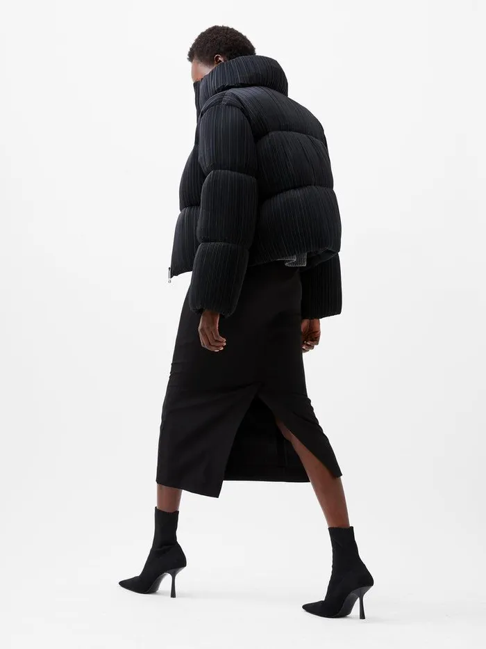 French Connection Coats and Jackets Woman Dinara Crinkle Puffer Jacket Blackout