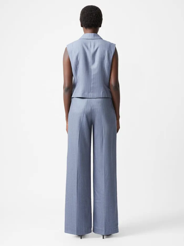 French Connection Coats and Jackets Woman Fiorella Pinstripe Waistcoat Grey