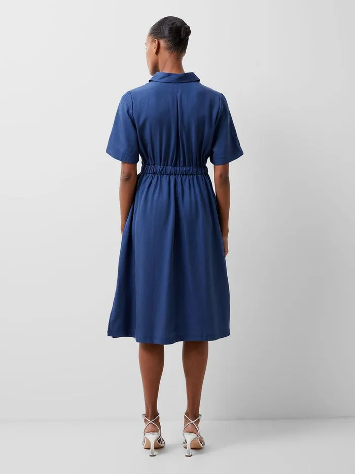 French Connection Dresses Woman Arielle Shirt Dress Midnight Blue