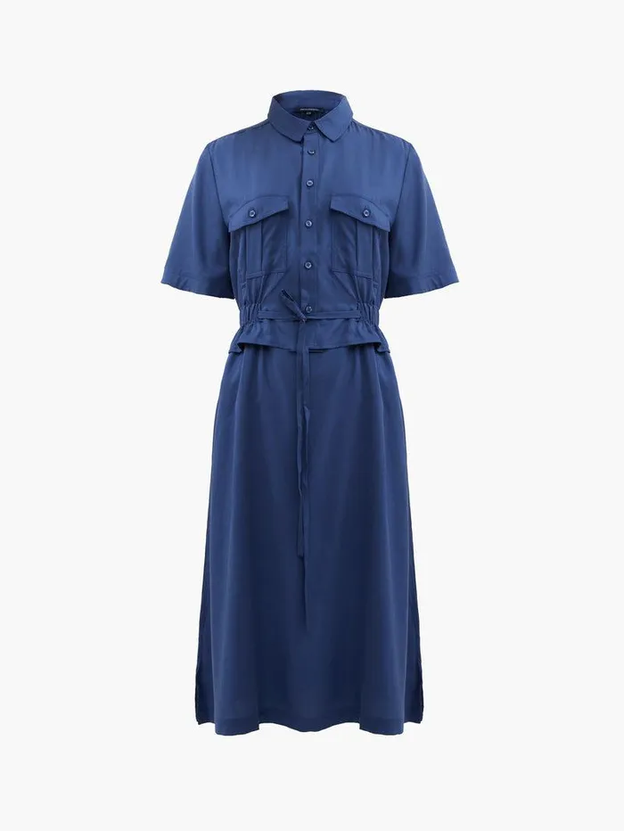 French Connection Dresses Woman Arielle Shirt Dress Midnight Blue