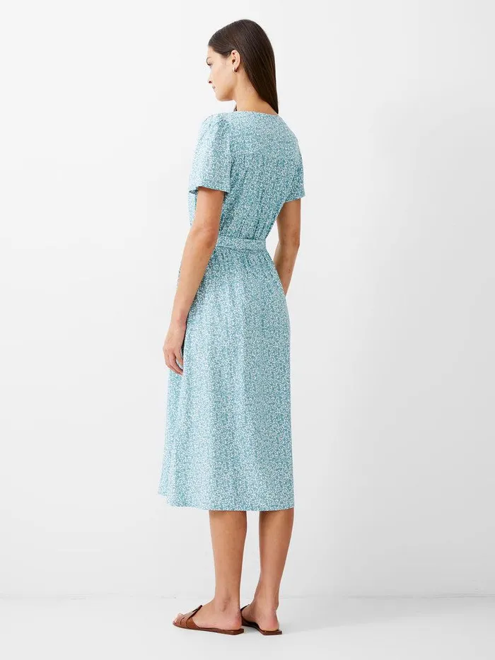 French Connection Dresses Woman Breya Button Midi Dress Still Water