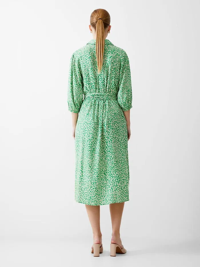 French Connection Dresses Woman Cadie ButtonThrough Shirt Dress Poise Green
