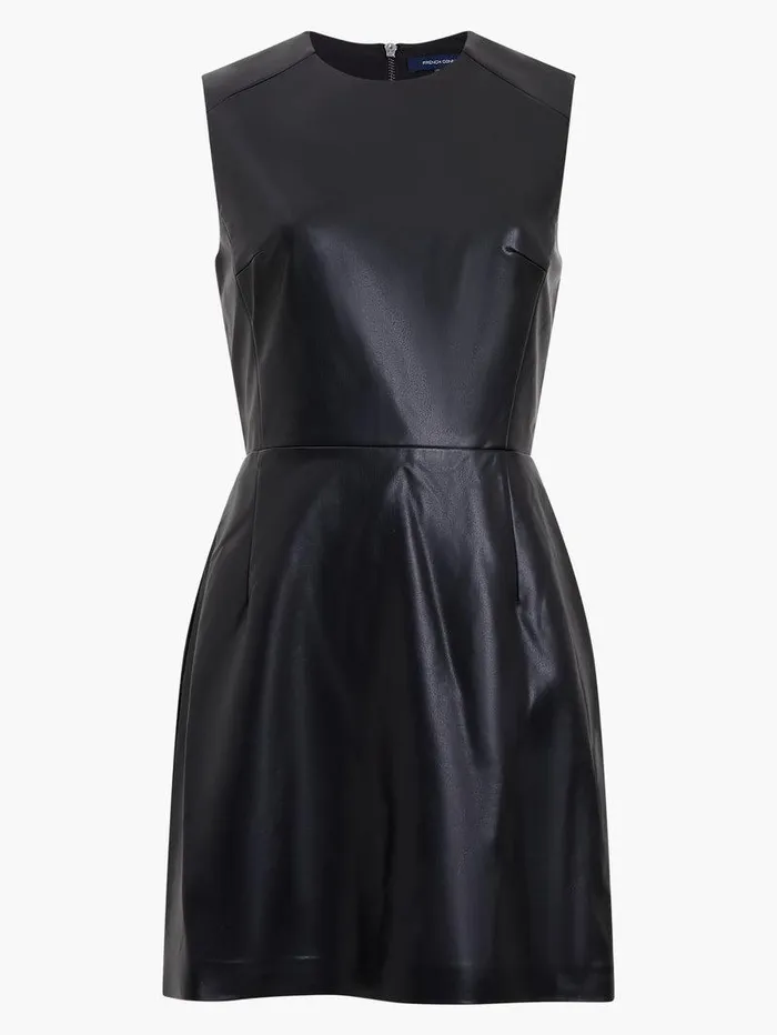 French Connection Dresses Woman Crolenda Pu Mini Dress Black