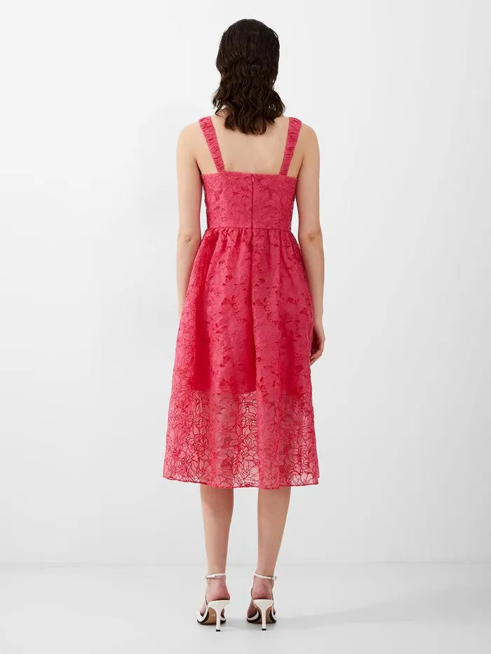 French Connection Dresses Woman Embroidered Lace Strappy Dress Azalea
