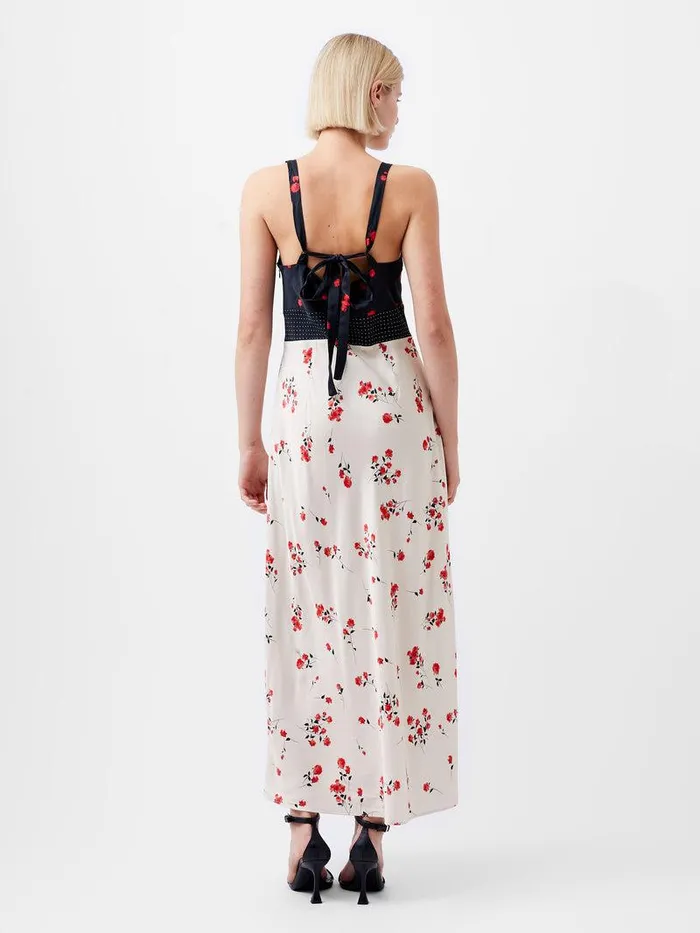 French Connection Dresses Woman Floramour Ennis Eco Satin Slip Dress Classic Creamblacko