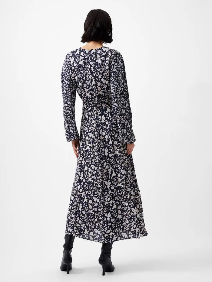 French Connection Dresses Woman Jeannie Chiara Drape Midi Dress Utility Bu Multi