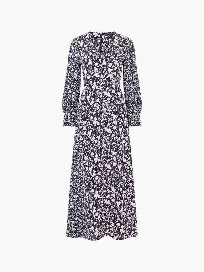 French Connection Dresses Woman Jeannie Chiara Drape Midi Dress Utility Bu Multi