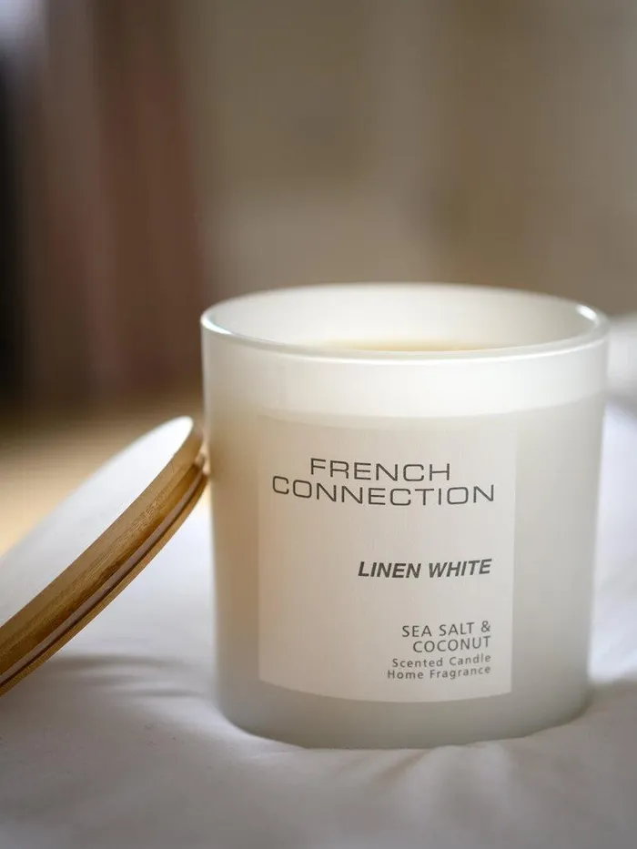 French Connection Home Accessories Home Linen White Serenity 322g Candle Sea Saltcoconut