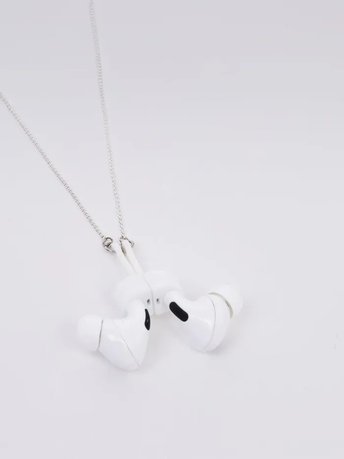 French Connection Jewellery Woman Headphone Holder Chain Silverwhite