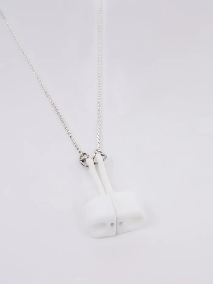 French Connection Jewellery Woman Headphone Holder Chain Silverwhite