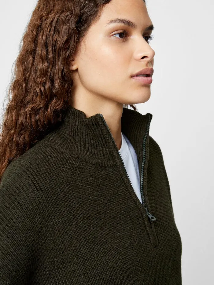 French Connection Jumpers and Cardigans Woman Babysoft Half Zip Jumper Brunswick Green