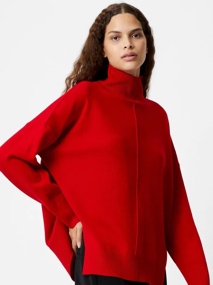 French Connection Jumpers and Cardigans Woman Babysoft High Neck Seam Jumper Red