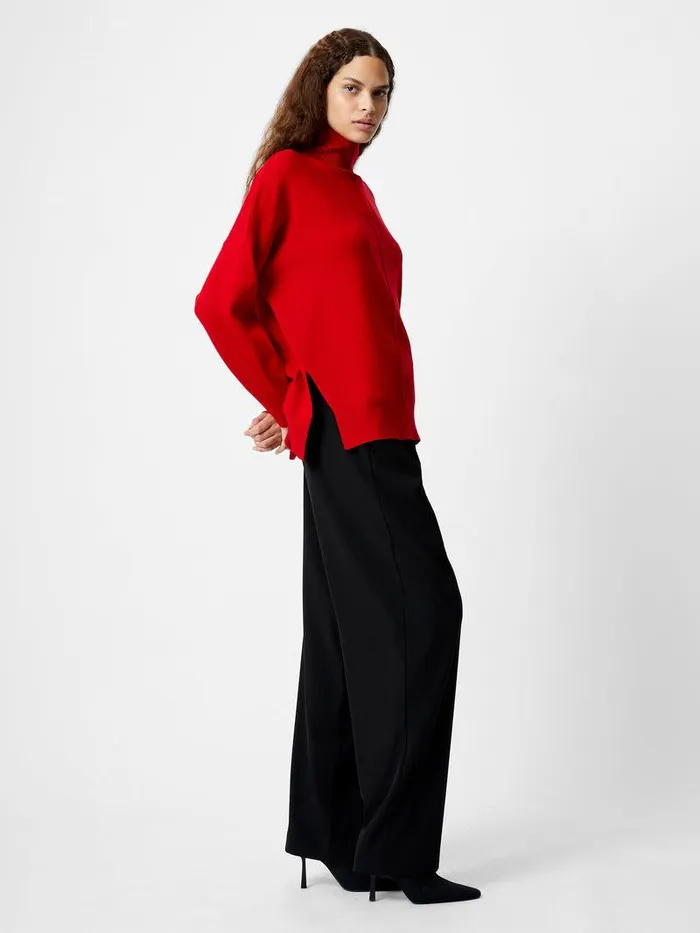 French Connection Jumpers and Cardigans Woman Babysoft High Neck Seam Jumper Red