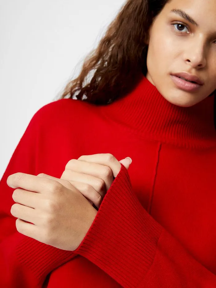 French Connection Jumpers and Cardigans Woman Babysoft High Neck Seam Jumper Red