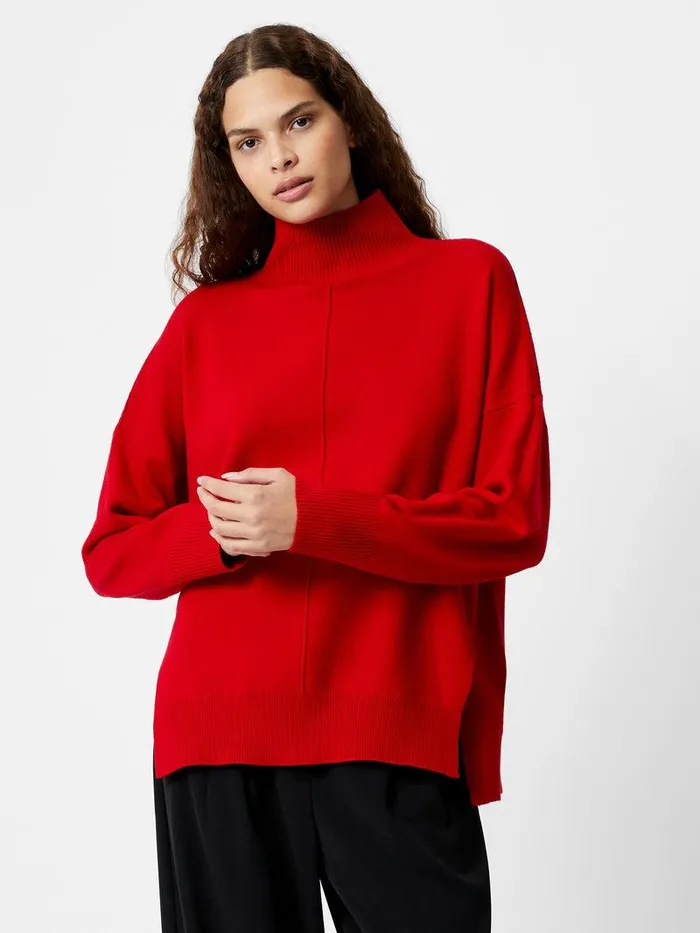 French Connection Jumpers and Cardigans Woman Babysoft High Neck Seam Jumper Red