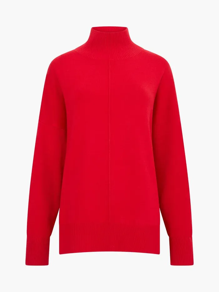 French Connection Jumpers and Cardigans Woman Babysoft High Neck Seam Jumper Red