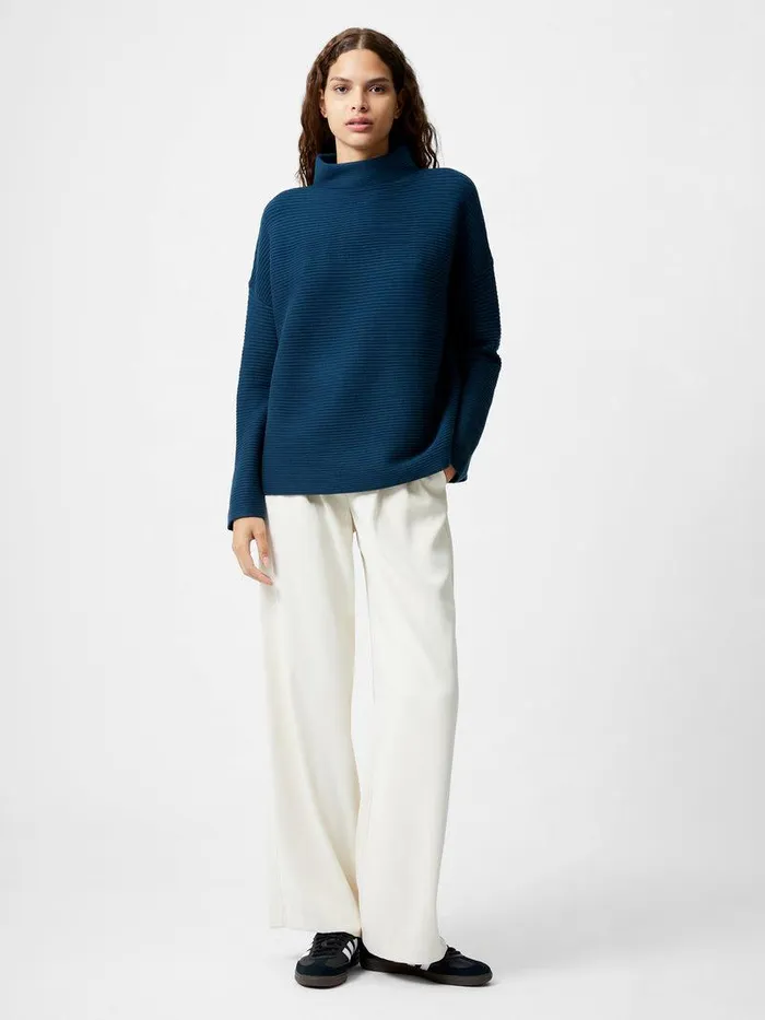 French Connection Jumpers and Cardigans Woman Babysoft Ribbed Mock Neck Jumper Deep Teal