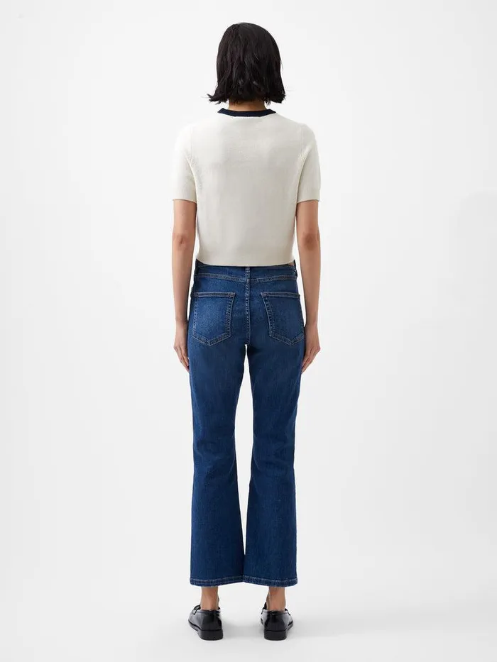 French Connection Jumpers and Cardigans Woman Babysoft Short Sleeve Top Classic Creammarine