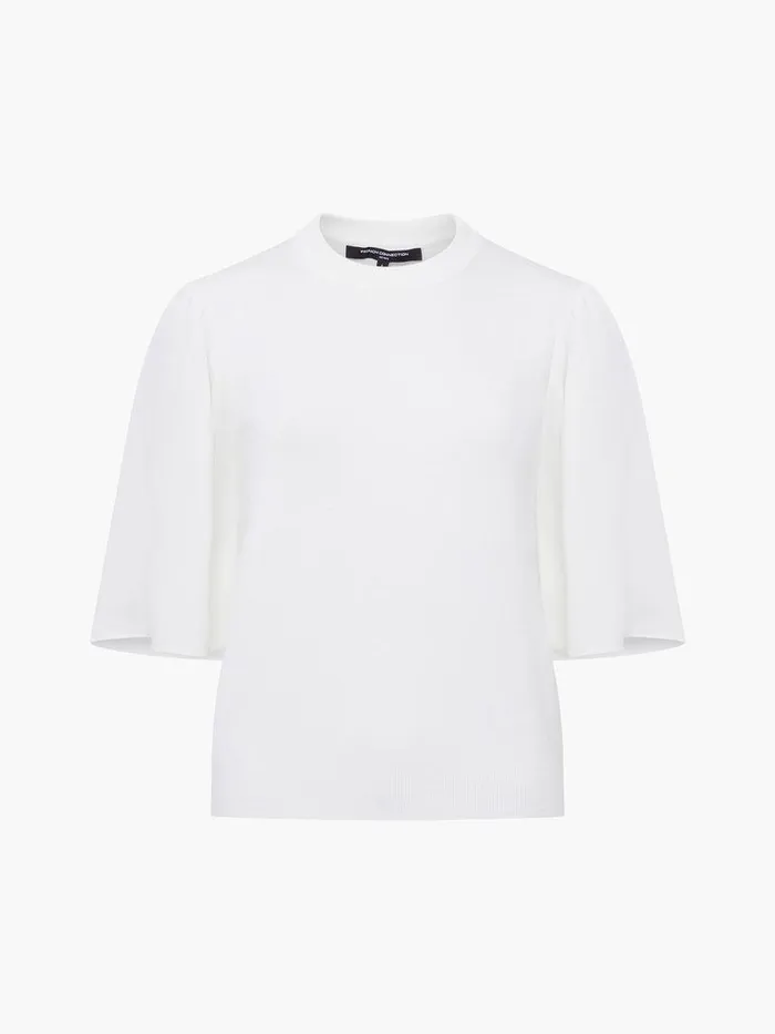 French Connection Jumpers and Cardigans Woman Krista Knits Flared Sleeve Jumper Porcelain Cream