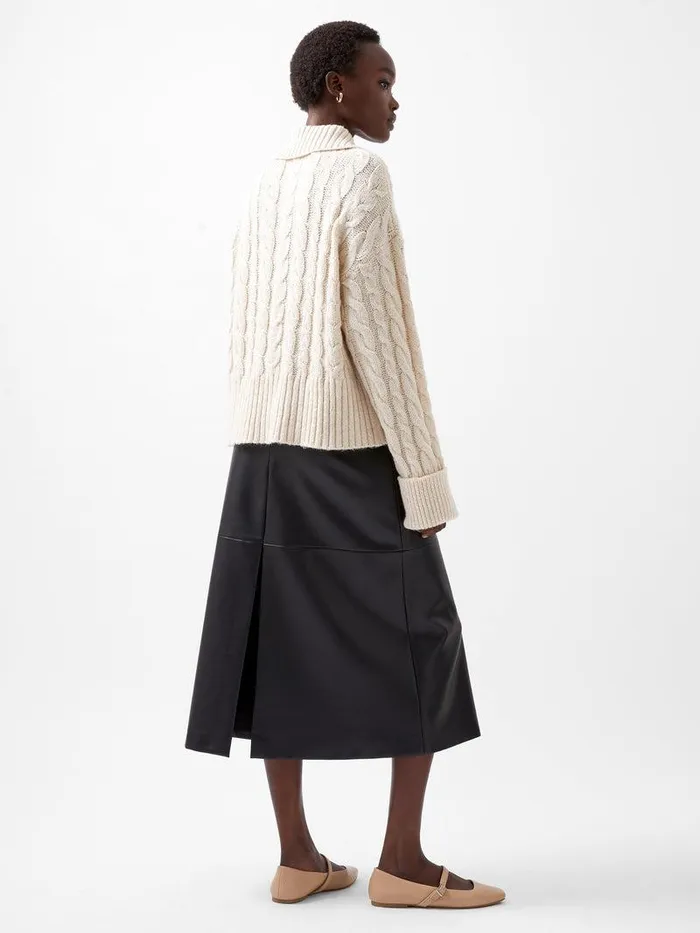 French Connection Jumpers and Cardigans Woman Kyla Sparkle Long Sleeve Jumper Porcelain Cream