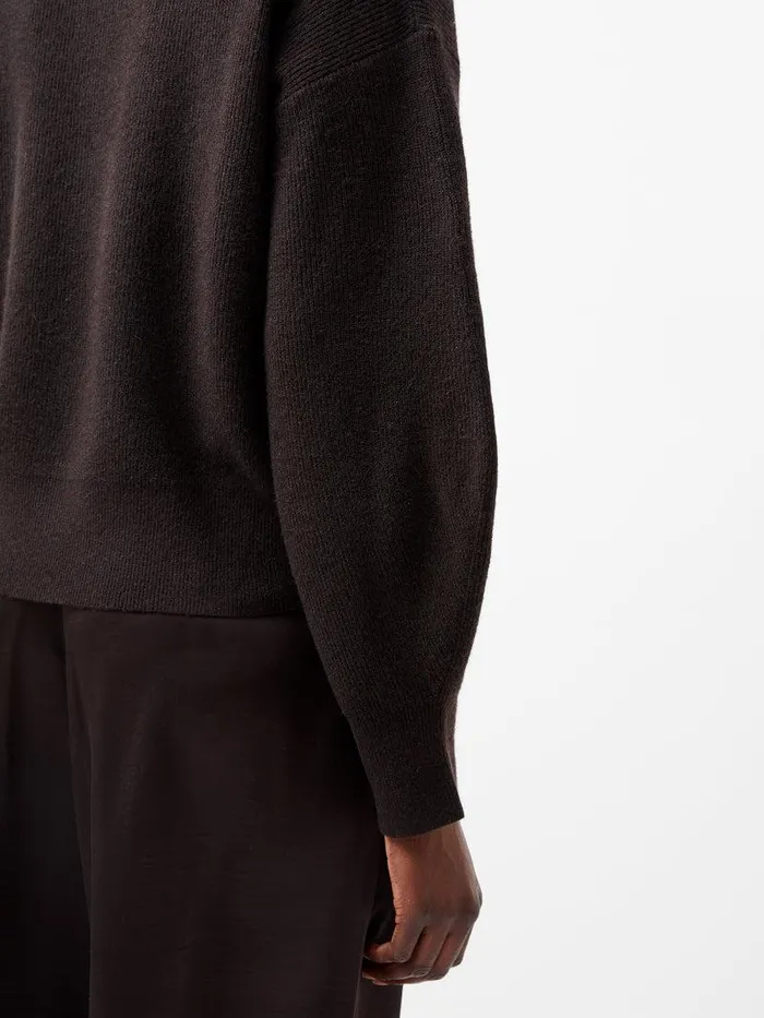 French Connection Jumpers and Cardigans Woman Lightweight Vhari Recycled Half Zip Jumper Chocolate Ganache
