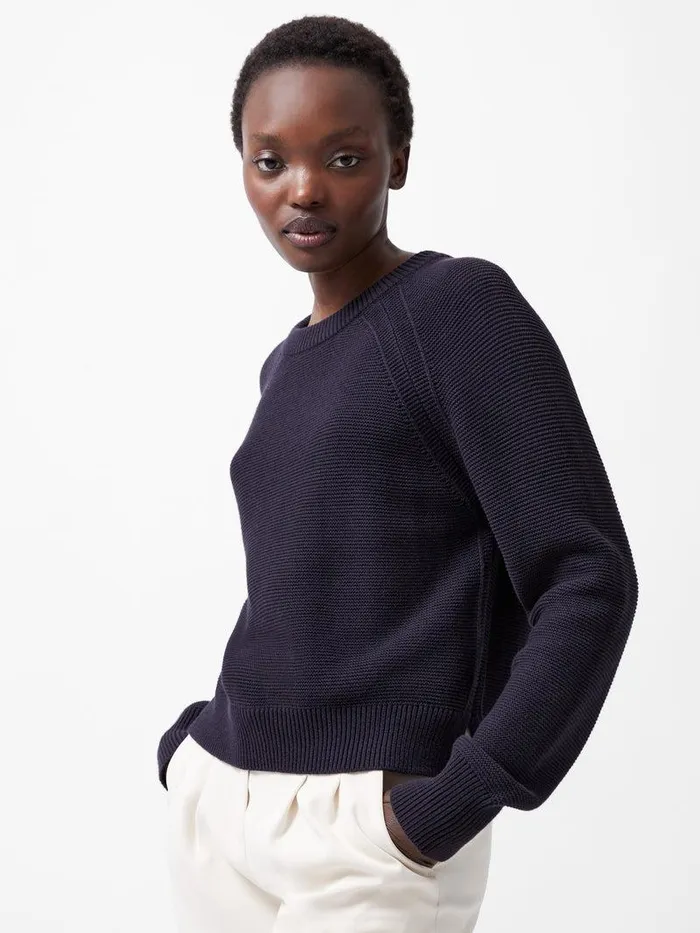 French Connection Jumpers and Cardigans Woman Lilly Mozart Crew Neck Jumper Utility Blue