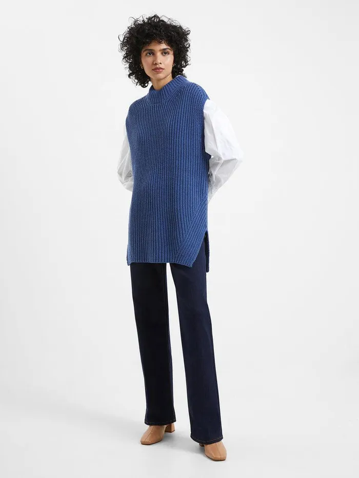 French Connection Jumpers and Cardigans Woman Lily Mozart Vest Coastal Fjord