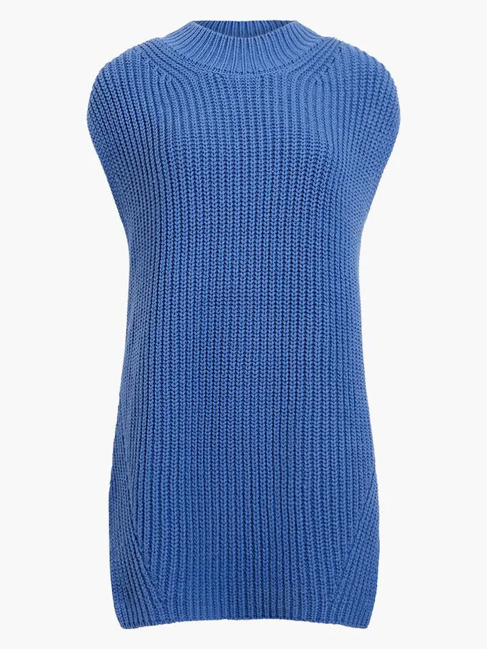 French Connection Jumpers and Cardigans Woman Lily Mozart Vest Coastal Fjord