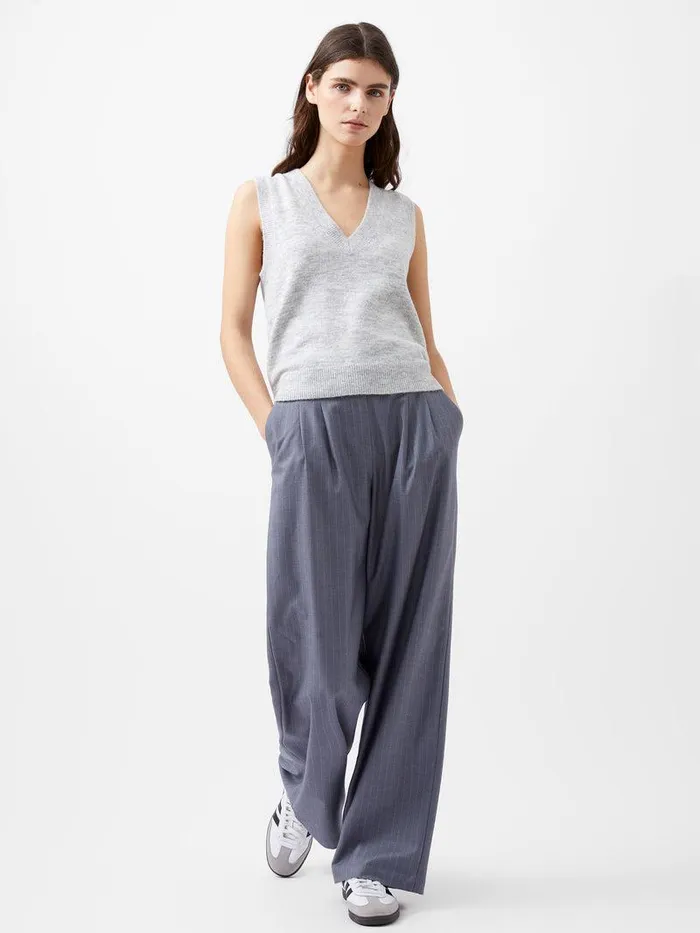French Connection Jumpers and Cardigans Woman Morena Recycled Vest Dove Grey Mel
