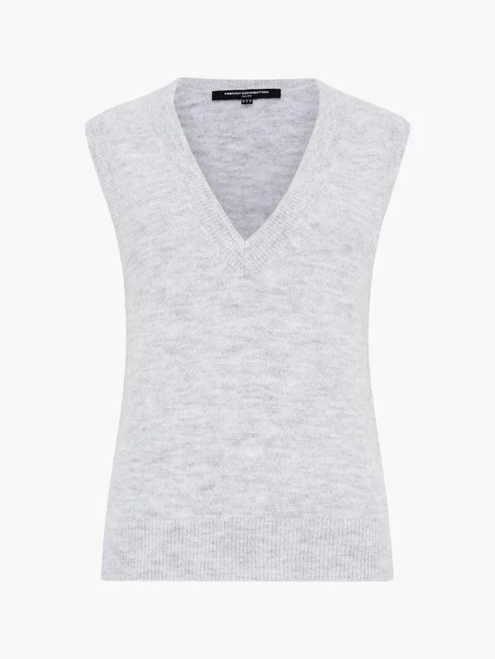French Connection Jumpers and Cardigans Woman Morena Recycled Vest Dove Grey Mel