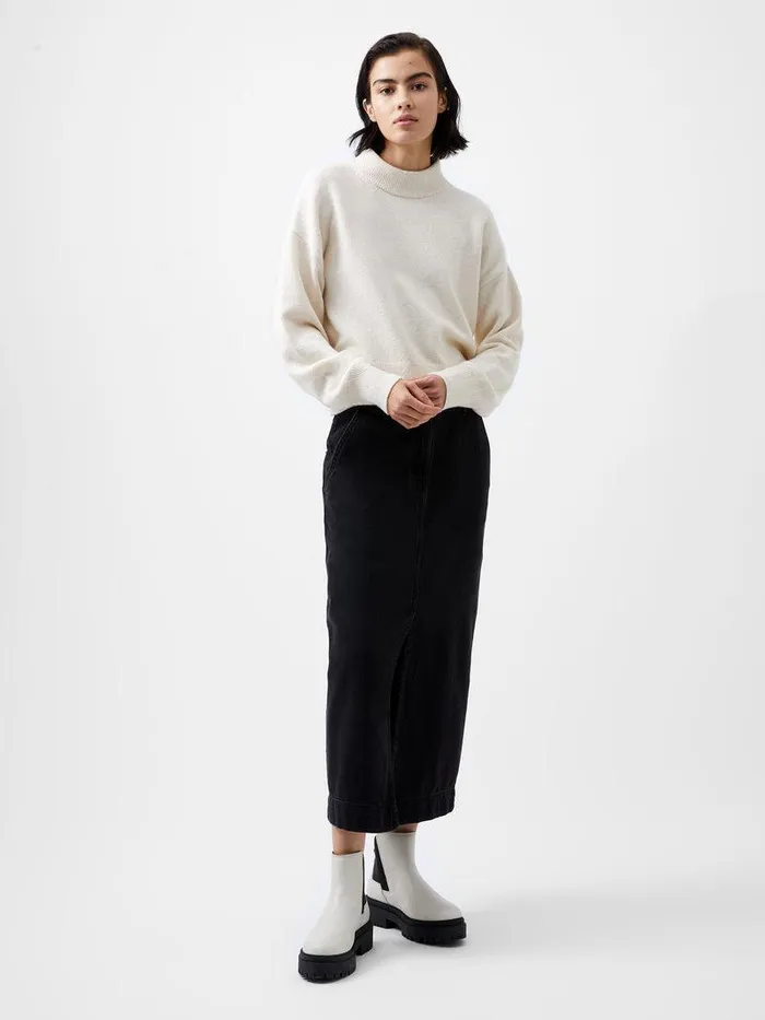 French Connection Jumpers and Cardigans Woman Vhari Recycled Grown On Neck Jumper Oatmeal Mel