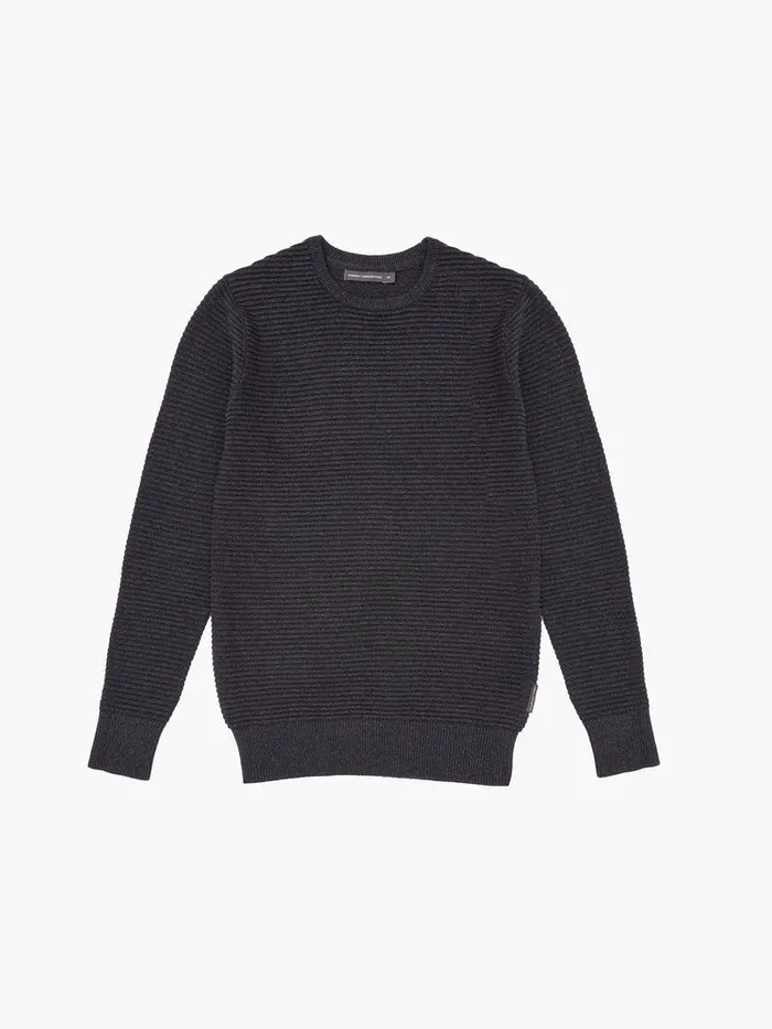 French Connection Knitwear Man Ottoman Jumper Dark Grey