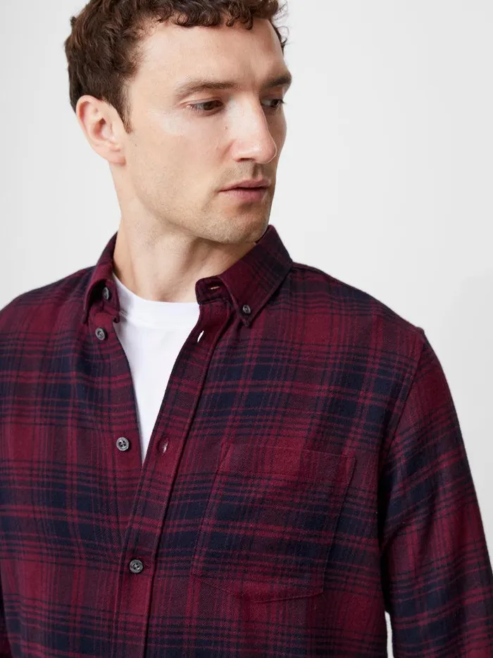 French Connection Shirts Man Scot Flannel Long Sleeve Shirt Chateuxmarine