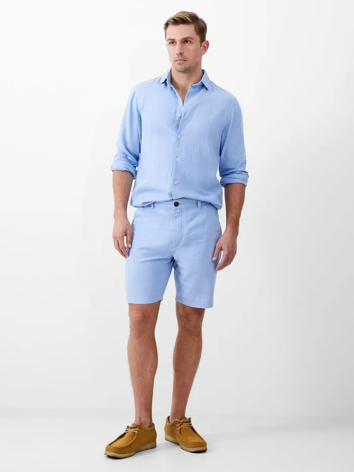 French Connection Shorts Man Soft Tailored Shorts Light Blue