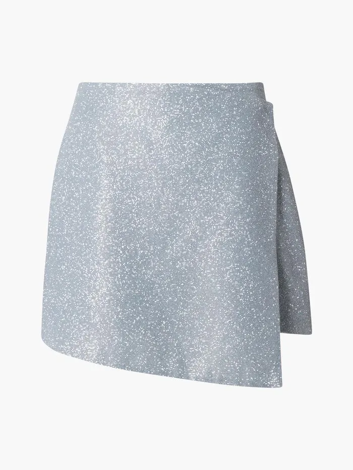 French Connection Skirts and Shorts Woman Cece Lurex Skort Silver