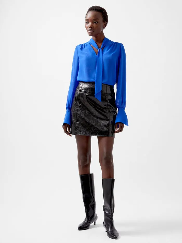 French Connection Skirts and Shorts Woman Emmett Pu Mini Skirt Blackout