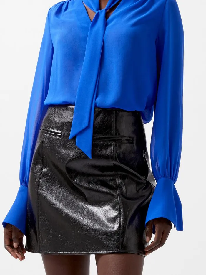 French Connection Skirts and Shorts Woman Emmett Pu Mini Skirt Blackout