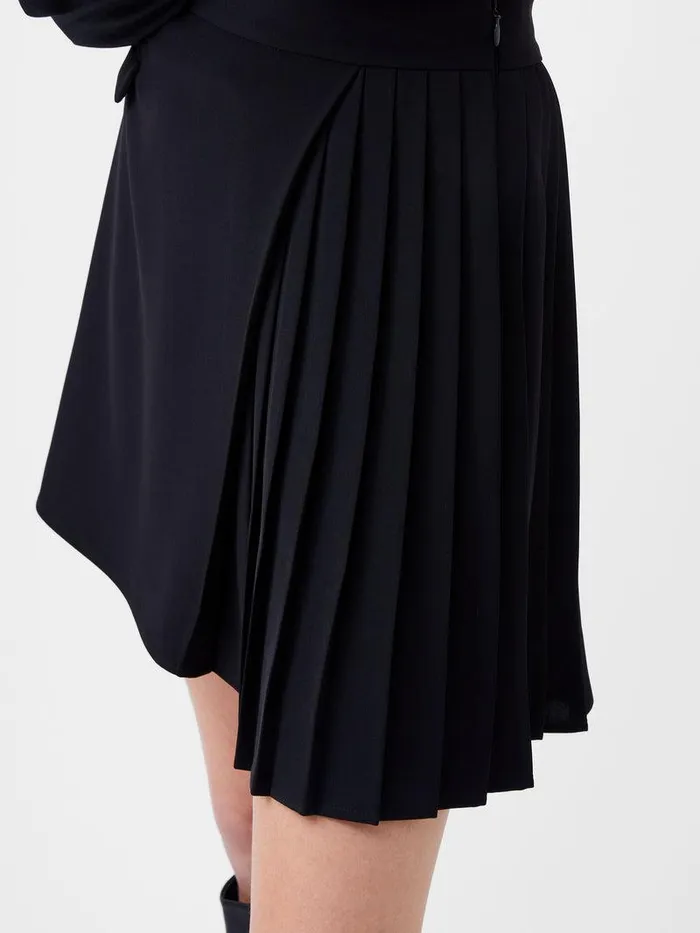 French Connection Skirts and Shorts Woman Harrie Suiting Pleated Mini Skirt Blackout