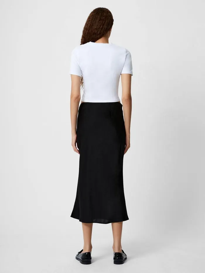 French Connection Skirts and Shorts Woman Satin Slip Midi Skirt Black