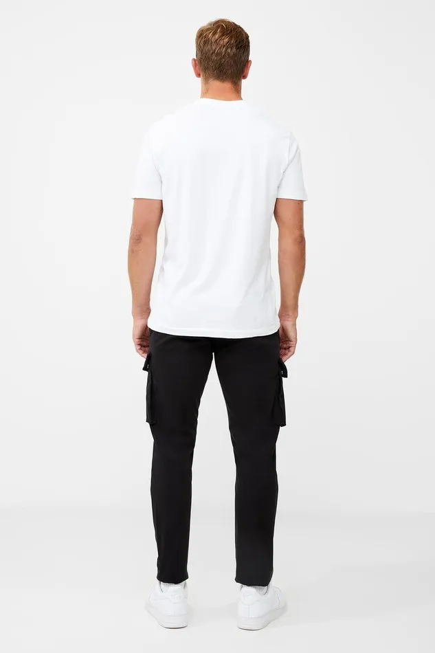 French Connection TShirts and Polo Shirts Man Deck Embroided Organic TShirt Linen White