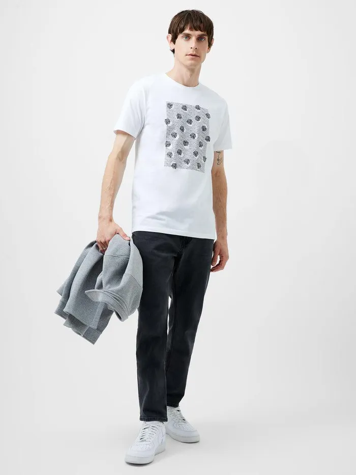 French Connection TShirts and Polo Shirts Man Mini Dice Organic Graphic TShirt White