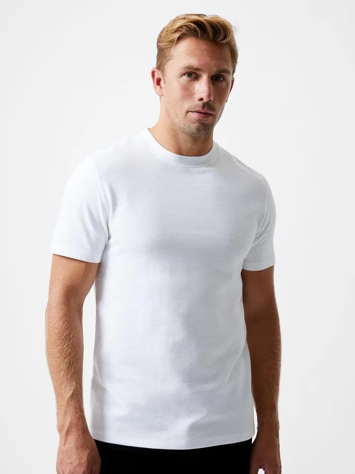 French Connection TShirts and Polo Shirts Man Ottoman Crew Neck TShirt White