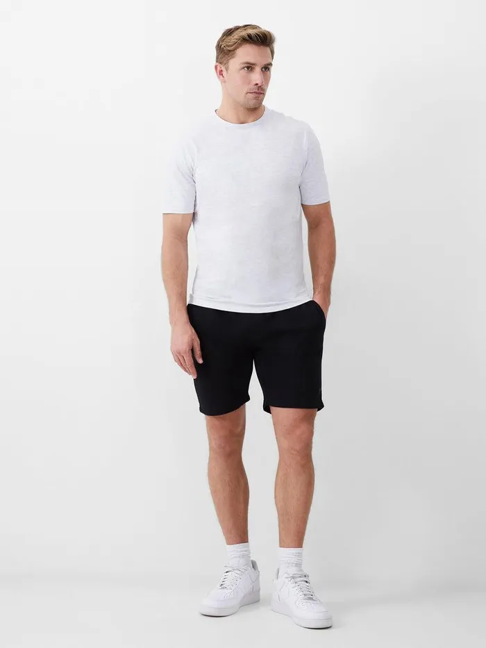 French Connection TShirts and Polo Shirts Man Short Sleeve Stretch TShirt Lt Grey Melange