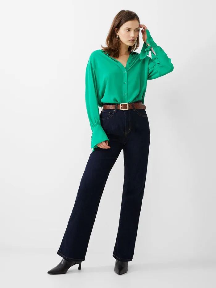 French Connection Tops Woman Cecile Crepe Shirt Jelly Bean
