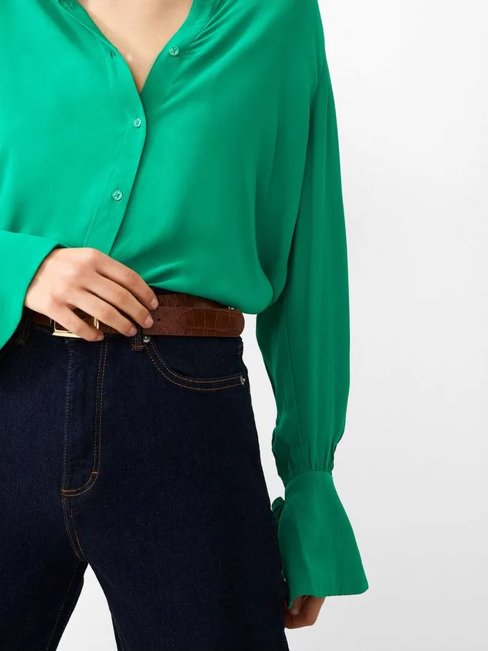 French Connection Tops Woman Cecile Crepe Shirt Jelly Bean