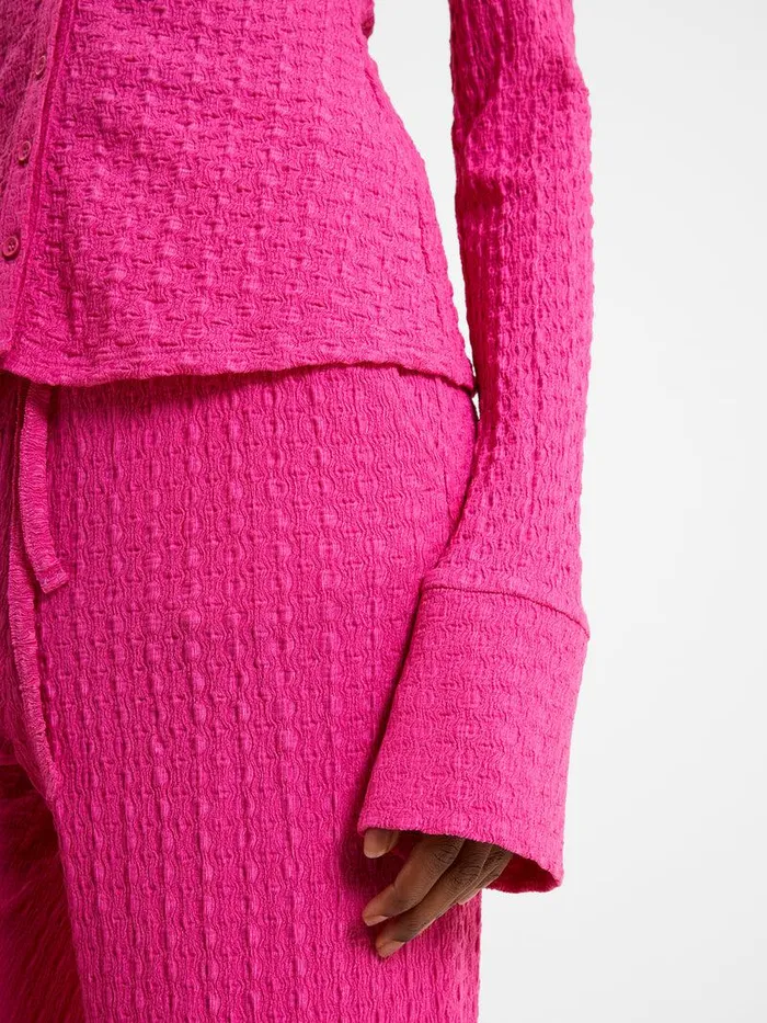 French Connection Tops Woman Tash Textured Top Fuschia
