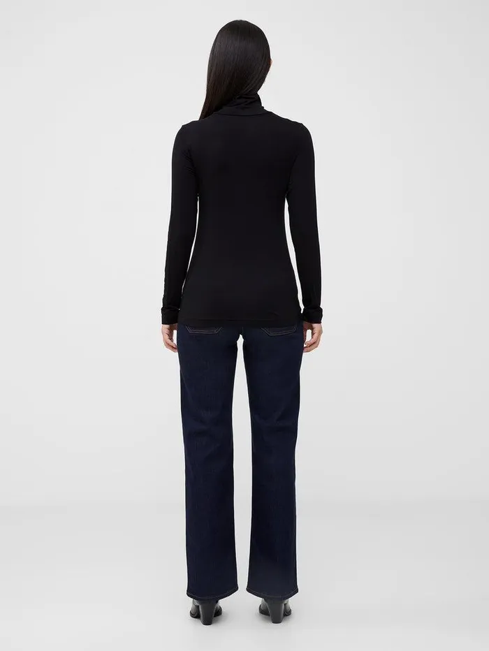 French Connection Tops Woman Venitia Jersey Split Cuff Top Black