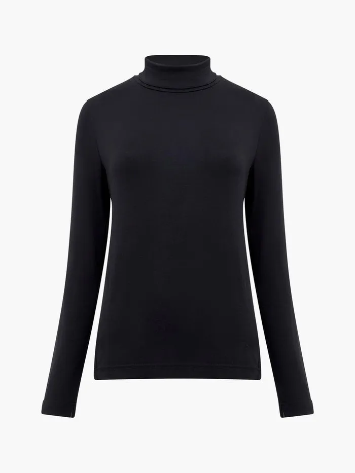 French Connection Tops Woman Venitia Jersey Split Cuff Top Black